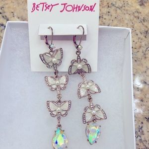 Betsy johnson butterfly earrings